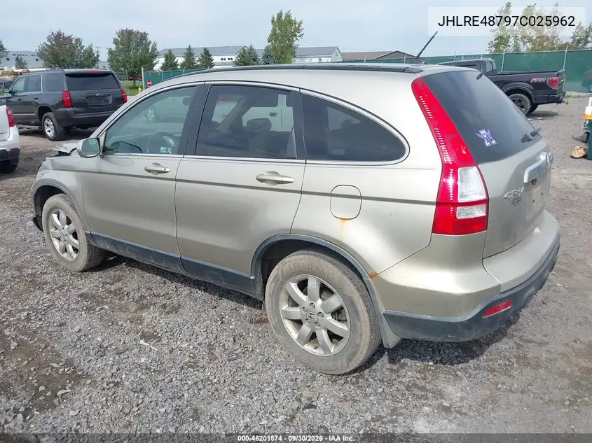 2007 HONDA CR-V VIN JHLRE48797C025962 — фото 3