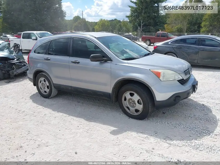 HONDA CR-V 2007, VIN 5J6RE48397L017123