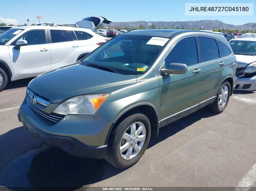 2007 HONDA CR-V VIN JHLRE48727C045180 — фото 2
