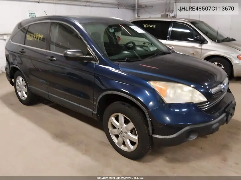 HONDA CR-V 2007, VIN JHLRE48507C113670
