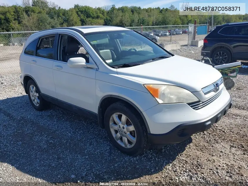 HONDA CR-V 2007, VIN JHLRE48787C058371