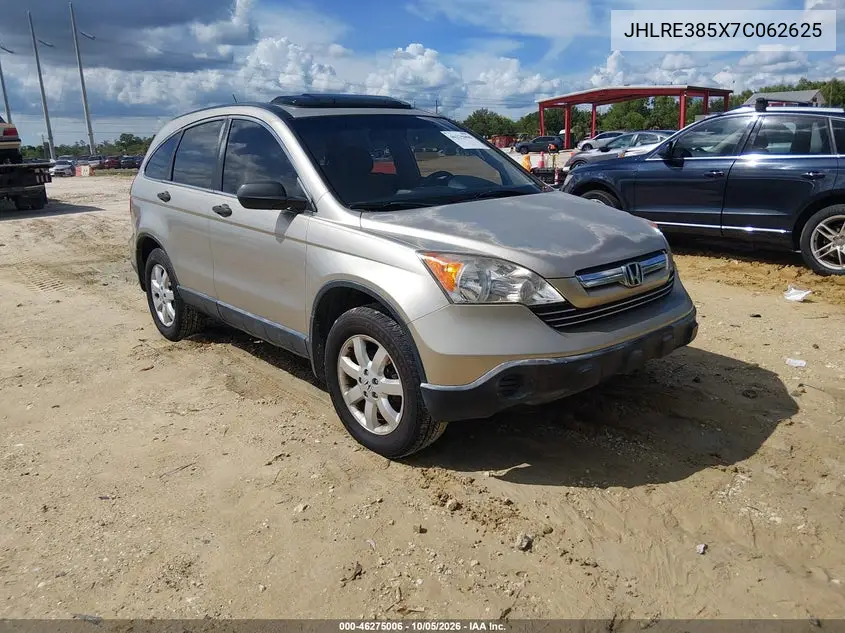 HONDA CR-V 2007, VIN JHLRE385X7C062625