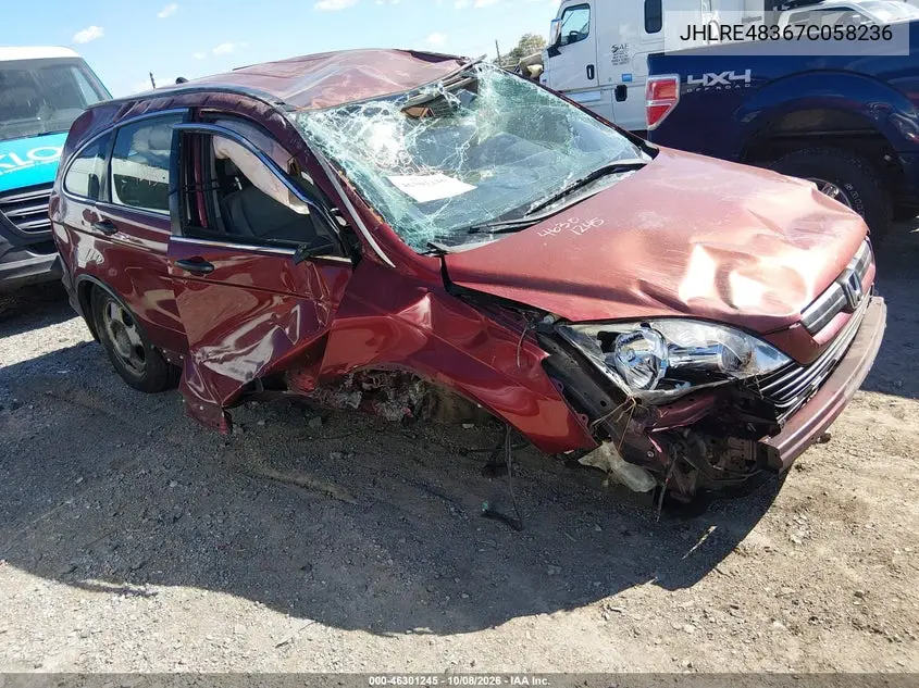 HONDA CR-V 2007, VIN JHLRE48367C058236