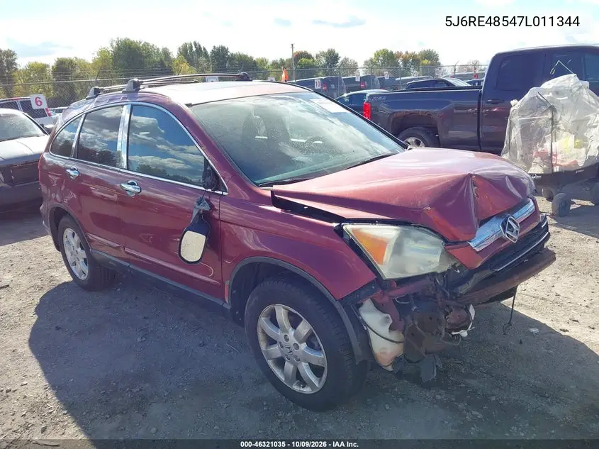 HONDA CR-V 2007, VIN 5J6RE48547L011344