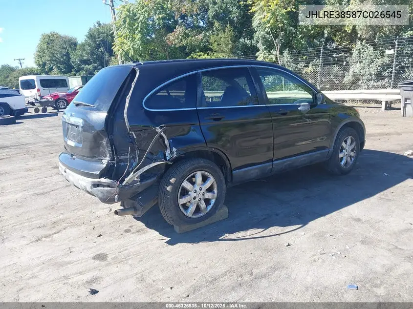 2007 HONDA CR-V VIN JHLRE38587C026545 — фото 4
