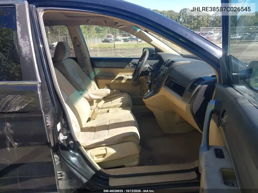 2007 HONDA CR-V VIN JHLRE38587C026545 — фото 5