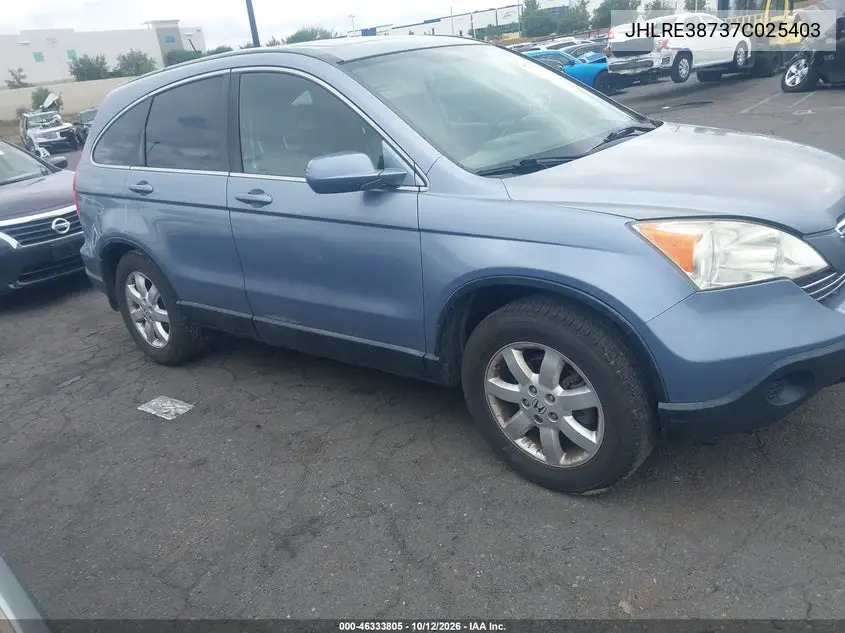 HONDA CR-V 2007, VIN JHLRE38737C025403