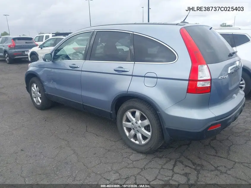 2007 HONDA CR-V VIN JHLRE38737C025403 — фото 3