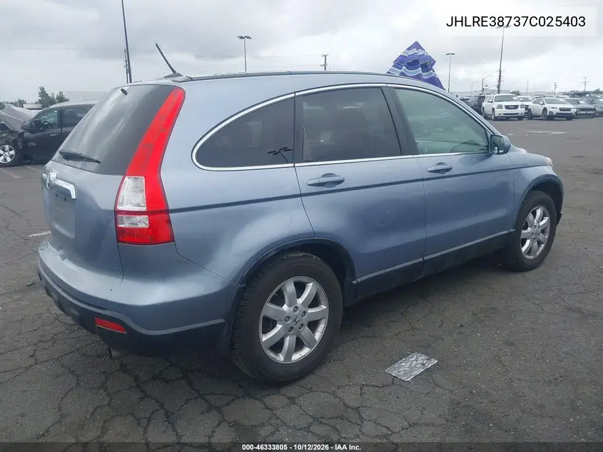 2007 HONDA CR-V VIN JHLRE38737C025403 — фото 4