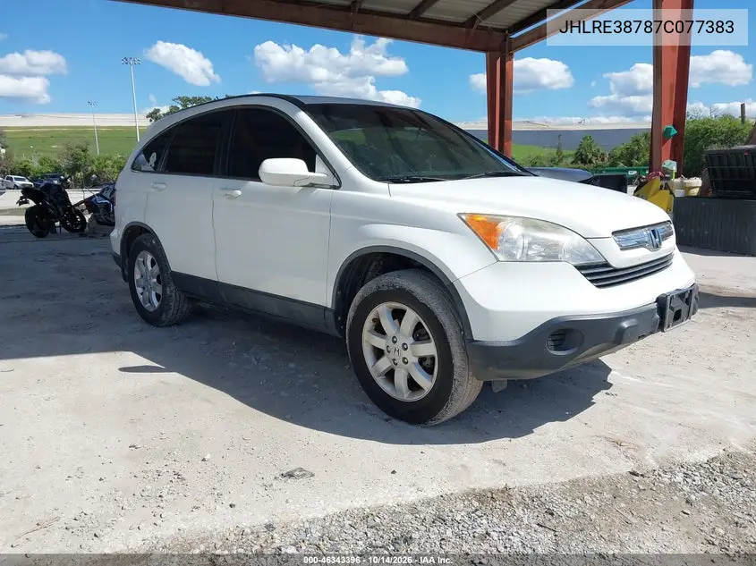 HONDA CR-V 2007, VIN JHLRE38787C077383