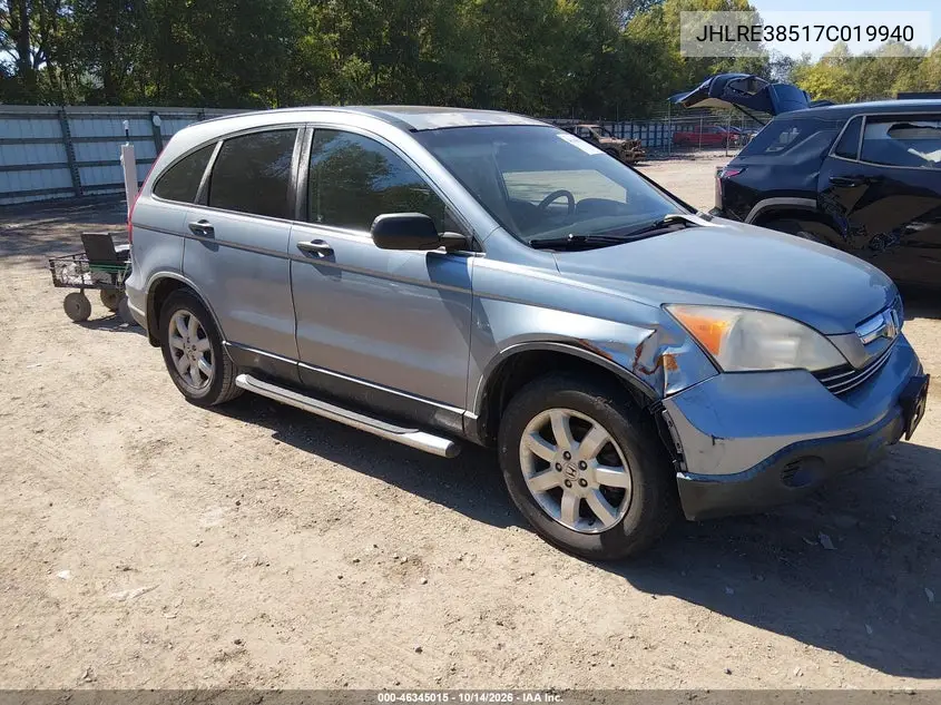 HONDA CR-V 2007, VIN JHLRE38517C019940
