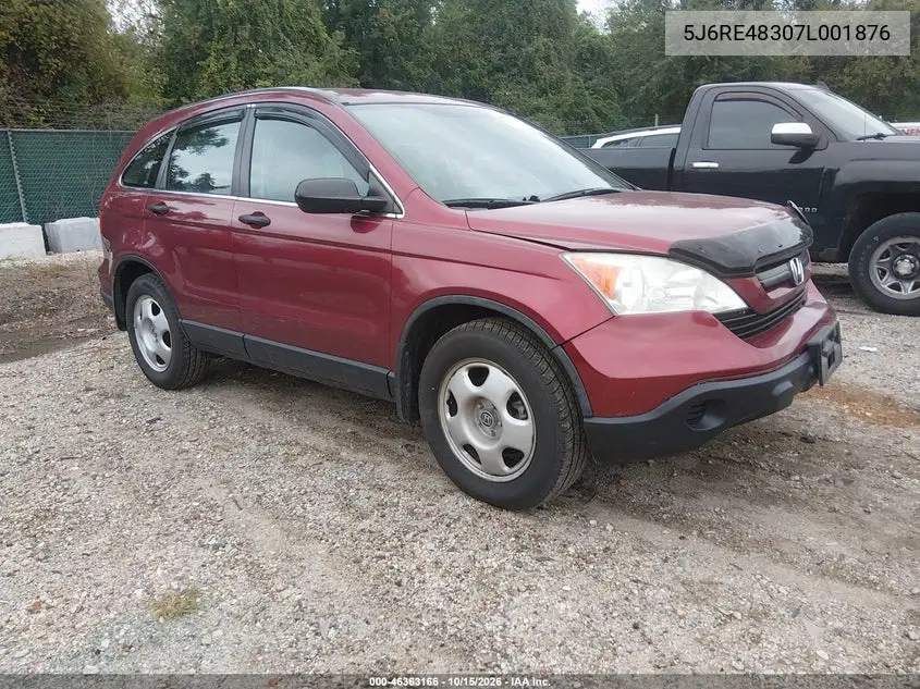 HONDA CR-V 2007, VIN 5J6RE48307L001876