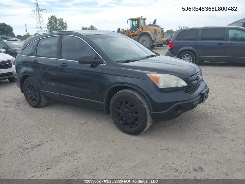 2008 HONDA CR-V VIN 5J6RE48368L800482 — фото 4