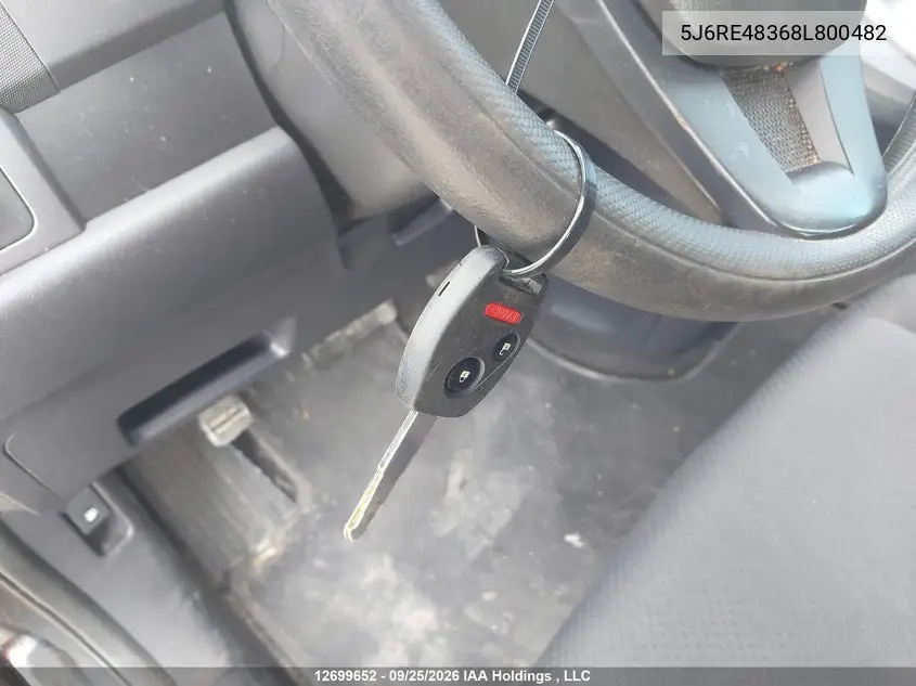 2008 HONDA CR-V VIN 5J6RE48368L800482 — фото 11