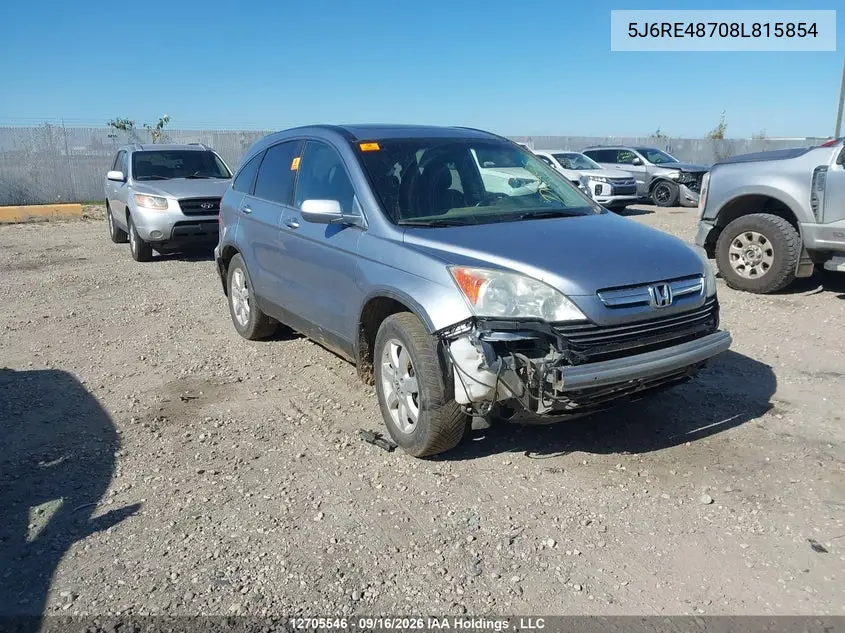 HONDA CR-V 2008, VIN 5J6RE48708L815854