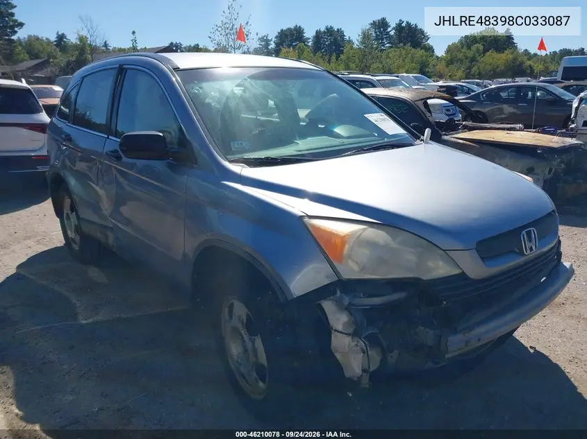 HONDA CR-V 2008, VIN JHLRE48398C033087