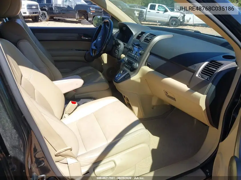 2008 HONDA CR-V VIN JHLRE48768C035186 — фото 5