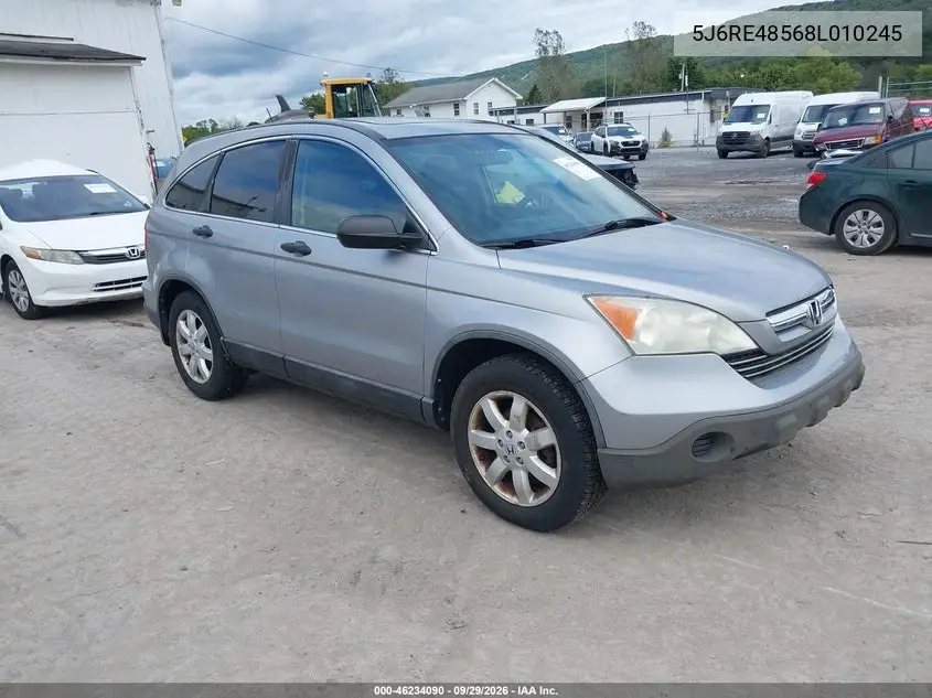 HONDA CR-V 2008, VIN 5J6RE48568L010245