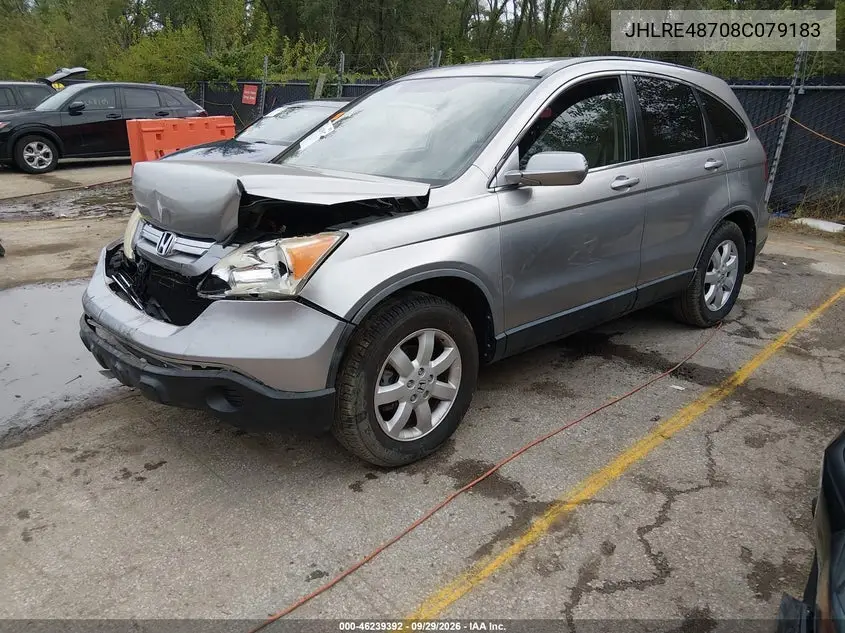 2008 HONDA CR-V VIN JHLRE48708C079183 — фото 2