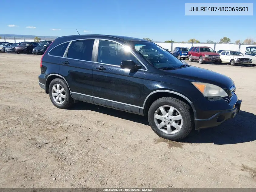 HONDA CR-V 2008, VIN JHLRE48748C069501