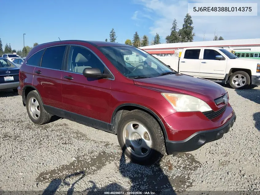 HONDA CR-V 2008, VIN 5J6RE48388L014375