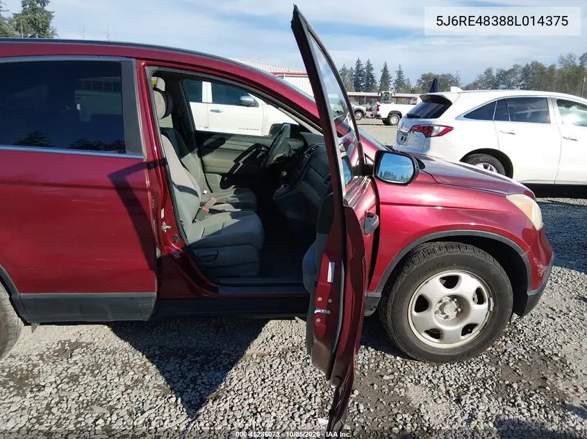 2008 HONDA CR-V VIN 5J6RE48388L014375 — фото 5