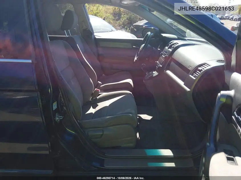 2008 HONDA CR-V VIN JHLRE48598C021653 — фото 5