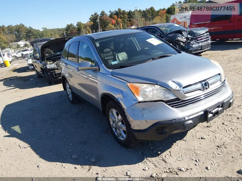HONDA CR-V 2008, VIN JHLRE48788C077455
