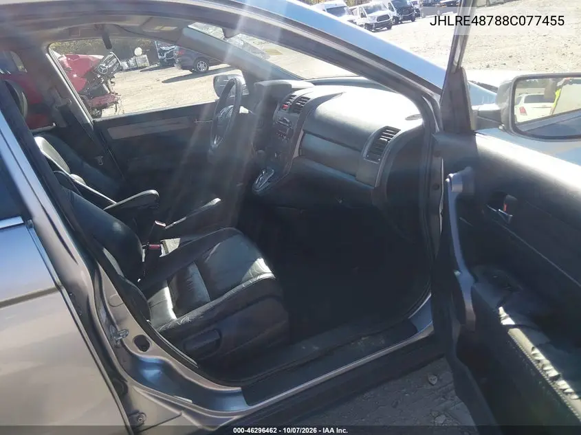 2008 HONDA CR-V VIN JHLRE48788C077455 — фото 5
