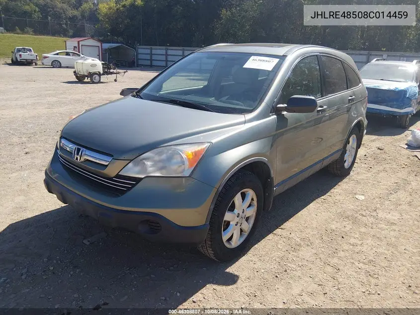 2008 HONDA CR-V VIN JHLRE48508C014459 — фото 2