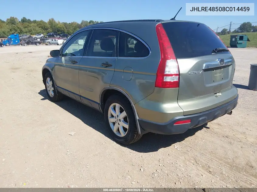 2008 HONDA CR-V VIN JHLRE48508C014459 — фото 3