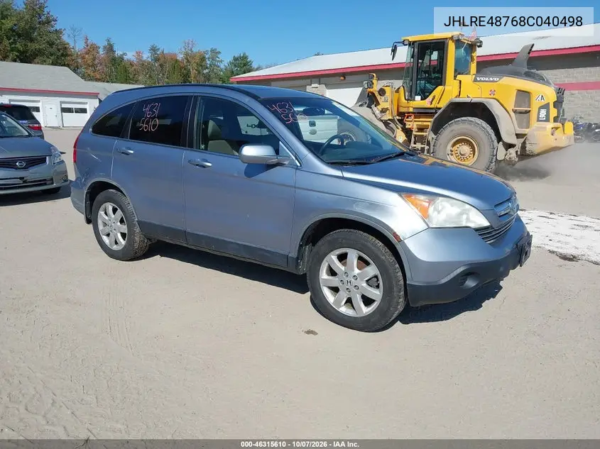 HONDA CR-V 2008, VIN JHLRE48768C040498