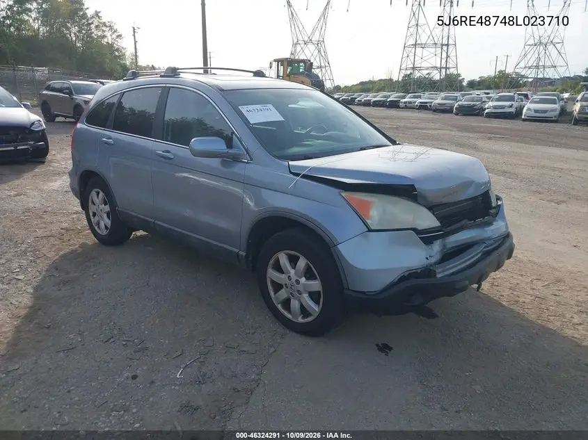 HONDA CR-V 2008, VIN 5J6RE48748L023710