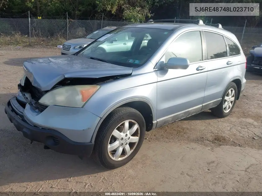 2008 HONDA CR-V VIN 5J6RE48748L023710 — фото 2