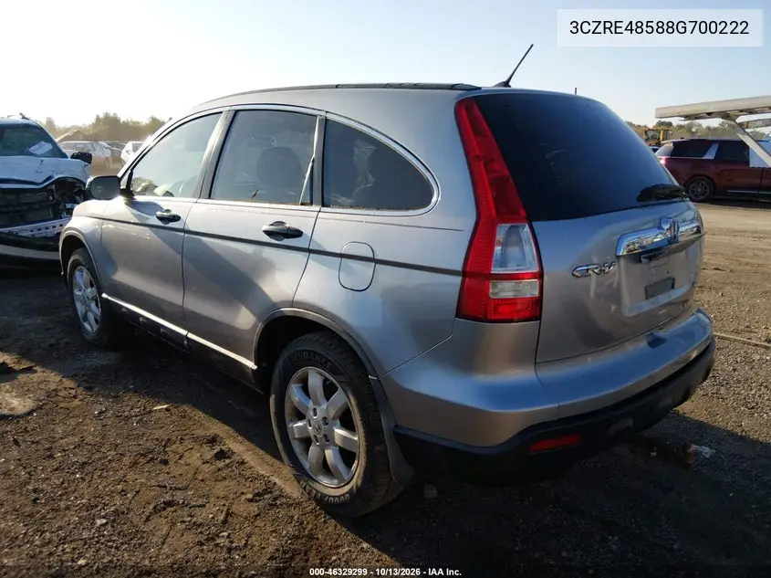 2008 HONDA CR-V VIN 3CZRE48588G700222 — фото 3