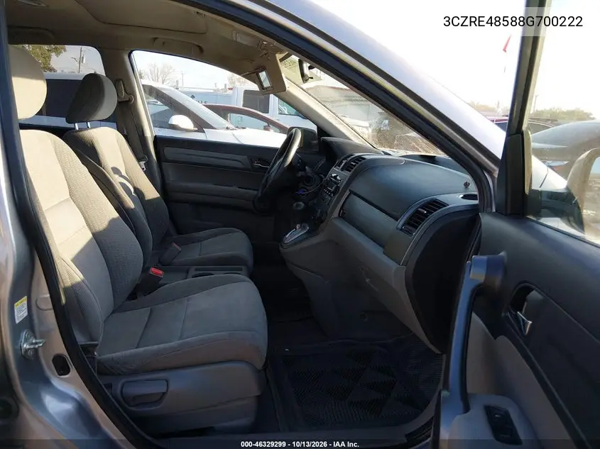 2008 HONDA CR-V VIN 3CZRE48588G700222 — фото 5