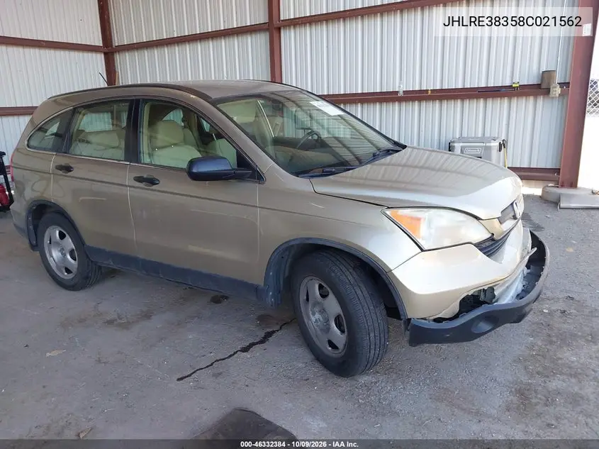 HONDA CR-V 2008, VIN JHLRE38358C021562