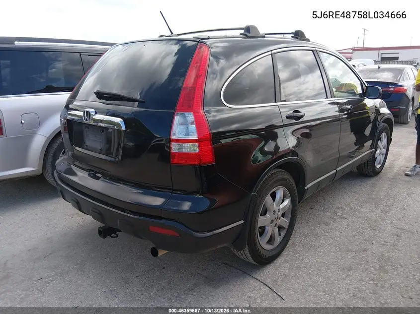 2008 HONDA CR-V VIN 5J6RE48758L034666 — фото 4