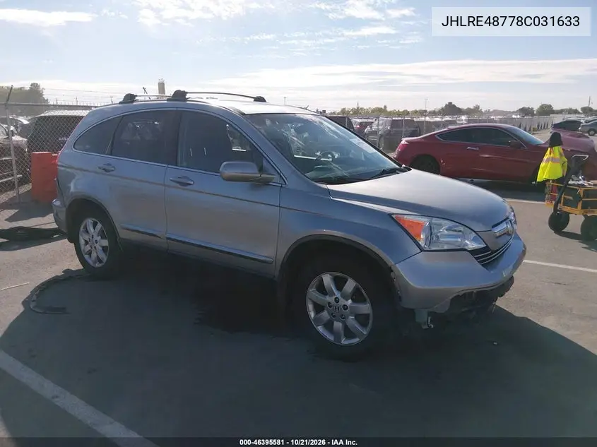 HONDA CR-V 2008, VIN JHLRE48778C031633