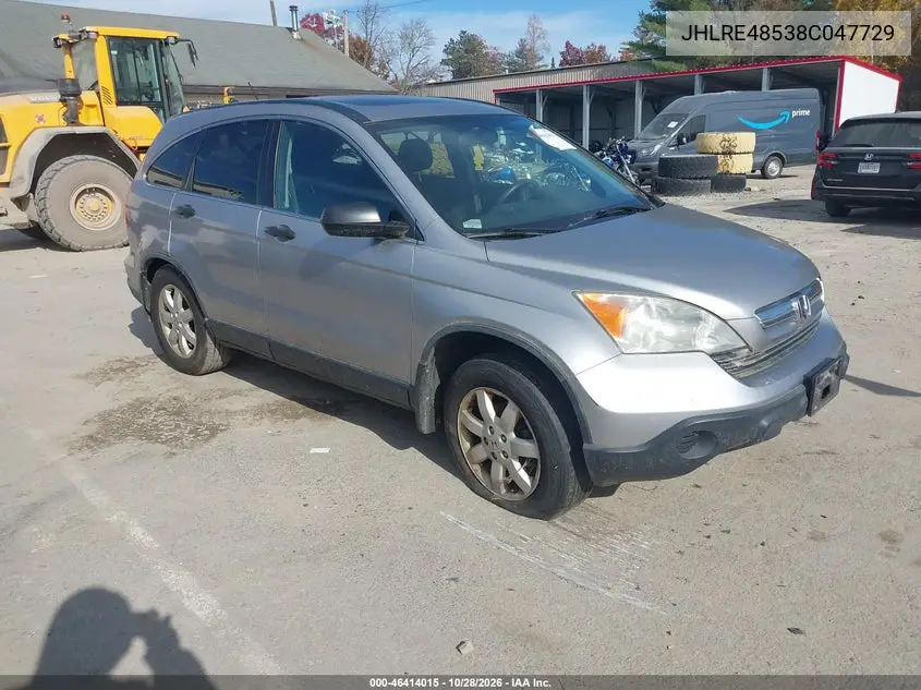 HONDA CR-V 2008, VIN JHLRE48538C047729