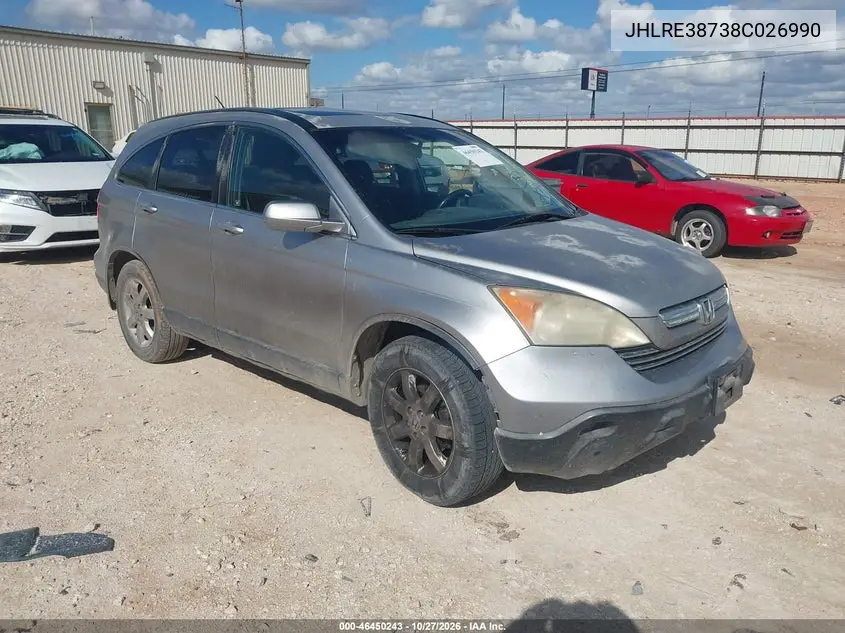 HONDA CR-V 2008, VIN JHLRE38738C026990