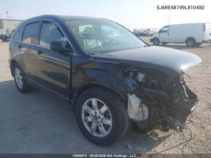 HONDA CR-V 2009, VIN 5J6RE48749L810450