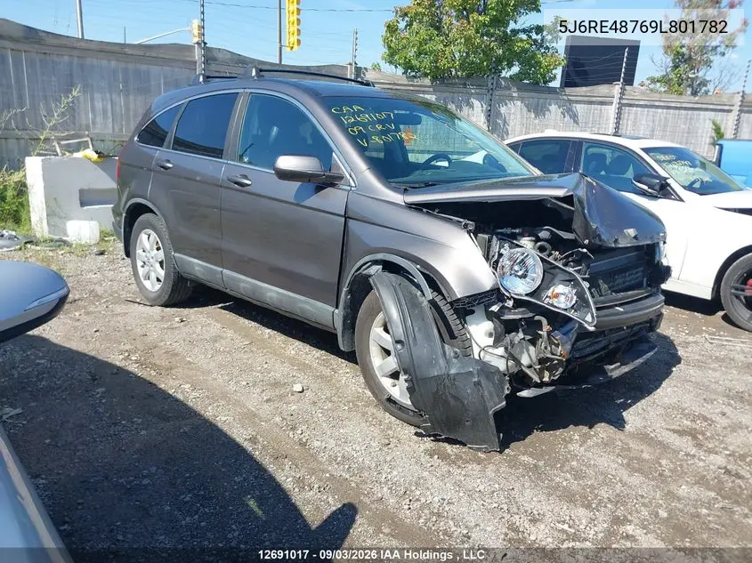 HONDA CR-V 2009, VIN 5J6RE48769L801782