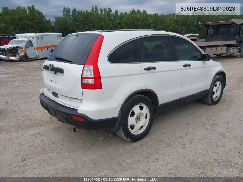 HONDA CR-V 2009, VIN 5J6RE48309L810023