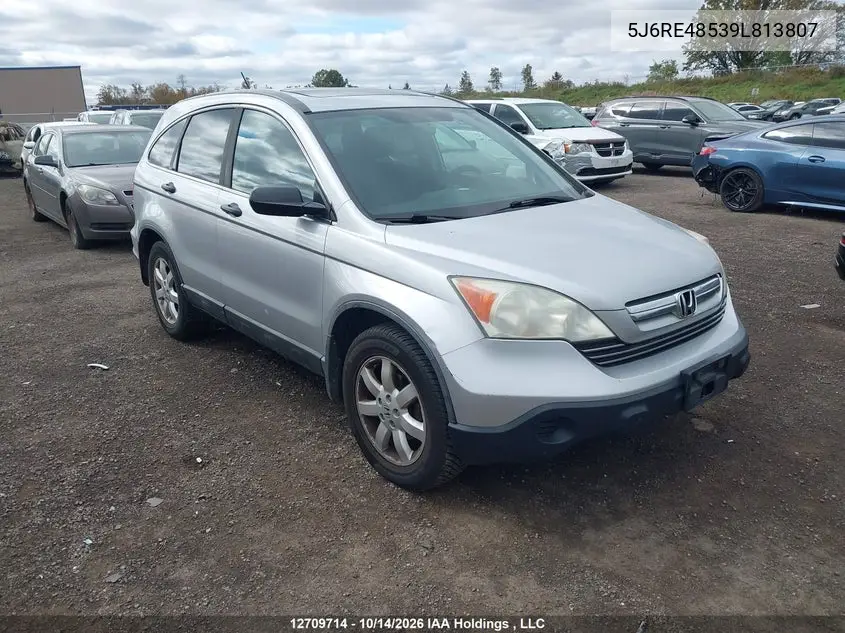 HONDA CR-V 2009, VIN 5J6RE48539L813807