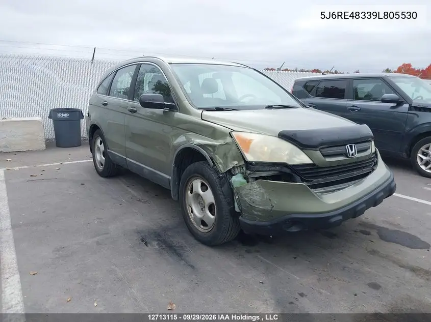 HONDA CR-V 2009, VIN 5J6RE48339L805530
