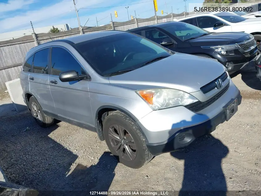 HONDA CR-V 2009, VIN 5J6RE38389L800902