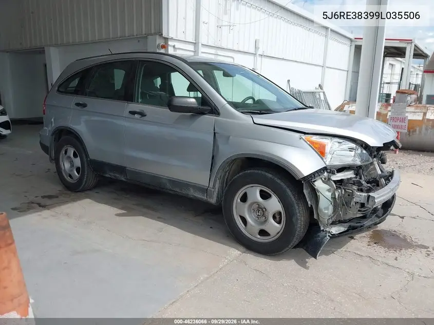 HONDA CR-V 2009, VIN 5J6RE38399L035506