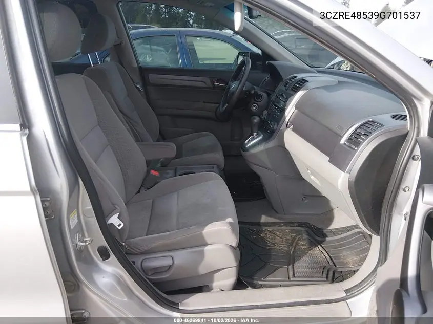 2009 HONDA CR-V VIN 3CZRE48539G701537 — фото 5