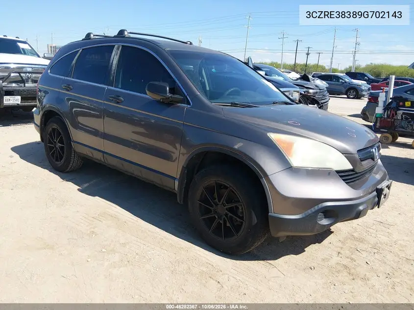 HONDA CR-V 2009, VIN 3CZRE38389G702143